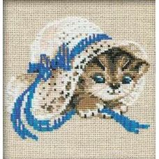 Набор для вышивания Котёнок в шляпе, 15x15, Риолис, Сотвори сама