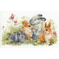 Набор для вышивания Забавные крольчата, 20x20, Риолис, Сотвори сама