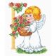 Набор для вышивания Ангелочек с корзиной роз, 19x25, Овен