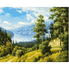 Живопись на холсте Лесной пейзаж , 40x50, Белоснежка