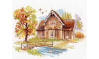 Вышивка Cентябрьский домик, 18x14, Алиса