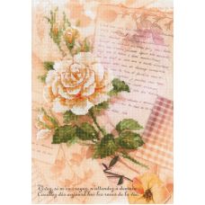 Набор для вышивания Письма о любви. Роза, частичная вышивка, 21x30, Риолис, Сотвори сама