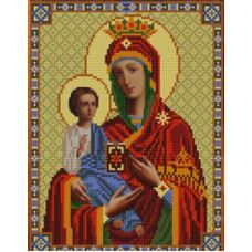 Ткань для вышивания бисером Богородица Троеручица, 20х25, Конек