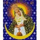 Ткань для вышивания бисером Богородица Остробрамская, 20х25, Конек