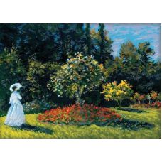 Набор для вышивания Дама в саду. По мотивам картины К. Моне, 40x30, Риолис, Сотвори сама