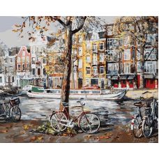 Живопись по номерам Осенний Амстердам, 40x50, Белоснежка