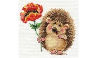 Вышивка Ёжик с маком, 14x13, Алиса