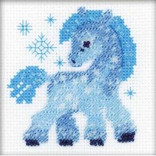 Набор для вышивания Ледяная лошадка вышивка бисером, 10x10, Риолис, Сотвори сама