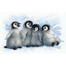Набор для вышивания Забавные пингвины, 40x25, Риолис, Сотвори сама