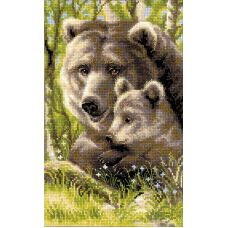 Набор для вышивания Медведица с медвежонком, 22x38, Риолис, Сотвори сама