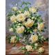 Картина по номерам Белые розы, 40x50, Белоснежка