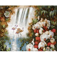 Картина по номерам Райский сад, 40x50, Белоснежка