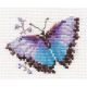 Вышивка Яркие бабочки. Голубая, 8x6, Алиса