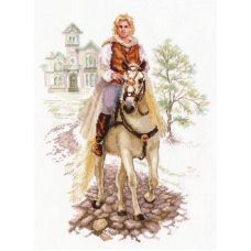 Вышивка Юноша на белом коне, 24x32, Алиса