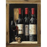 Картина по номерам Коллекционное вино, 30x40, Белоснежка