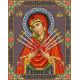 Ткань для вышивания бисером Богородица Семистрельная, 20х25, Конек