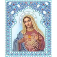 Ткань для вышивания бисером Непорочное сердце Марии, 20x25, Конек