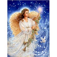 Ткань для вышивания бисером Рождественский Ангел, 29х39, Конек