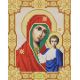 Ткань для вышивания бисером Казанская Богородица, 15х18, Конек