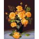 Картина по номерам Букет жёлтых роз, 40x50, Белоснежка