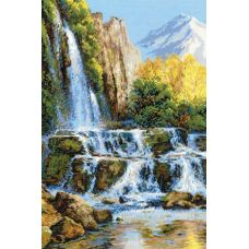 Набор для вышивания Пейзаж с водопадом, 40x60, Риолис, Сотвори сама