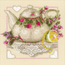 Набор для вышивания Чай с лимоном, 20x20, Риолис, Сотвори сама