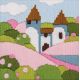 Набор для вышивания Розовый сад (длинный вертикальный стежок), 12x12, Риолис, Сотвори сама