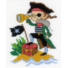 Набор для вышивания Храбрый пират, 13x16, Риолис Веселая пчёлка