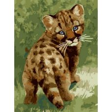 Живопись на холсте Детеныш леопарда, 30x40, Белоснежка
