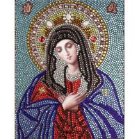 Алмазная вышивка термостразами Богородица умиление, Преобрана