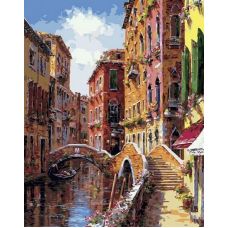 Картина по номерам Мосты и каналы Венеции, 40x50, Белоснежка