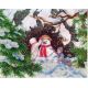 Вышивка бисером на шелке Зимние забавы, 26x32, FeDi