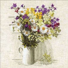 Набор для вышивания Полевые цветы, 45x45, Риолис, Сотвори сама