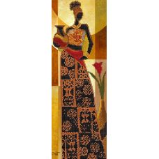 Схема для вышивания бисером Африканский стиль-3, 40х14, Астрея