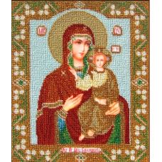 Вышивка бисером на габардине Смоленская богородица, 24x28, Астрея