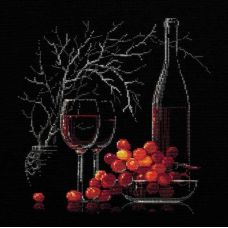 Набор для вышивания Натюрморт с красным вином, 30x30, Риолис, Сотвори сама