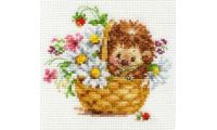 Вышивка Ежик в ромашках, 13x11, Алиса