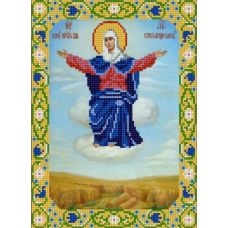Ткань для вышивания бисером Богородица Спорительница хлебов, 20х25, Конек