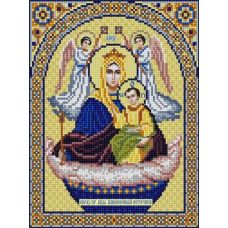 Ткань для вышивания бисером Богородица Живоносный Источник, 20х25, Конек