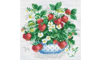 Алмазная мозаика Клубника, 27x27, полная выкладка, Риолис
