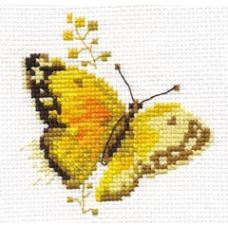Вышивка Яркие бабочки. Желтая, 9x8, Алиса