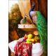 Мозаика стразами Пара павлинов, 50x70, полная выкладка, Алмазная живопись