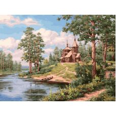 Живопись по номерам Лесной скит, 30x40, Белоснежка