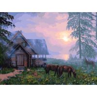 Живопись по номерам На рассвете, 30x40, Белоснежка