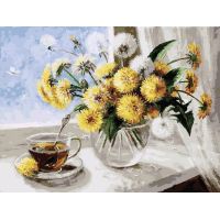 Живопись по номерам Одуванчики, 30x40, Белоснежка