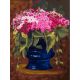 Живопись на холсте Букет в синей вазе, 30x40, Белоснежка