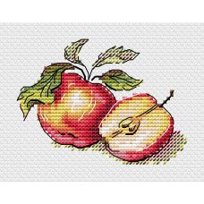 Набор для вышивания крестом Сочные яблочки, 10x14, Жар-Птица (МП-Студия)