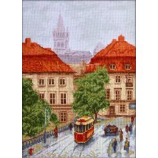 Набор для вышивания крестом Старый трамвай, 20x27, Палитра