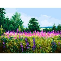 Живопись по номерам Полюшко поле, 30x40, Белоснежка