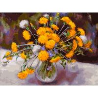 Живопись по номерам Медовые одуванчики, 30x40, Белоснежка